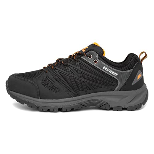 Trespass Herren Fisk-Male Trainer Trekking-& Wanderhalbschuhe, Schwarz, 44 EU von Trespass