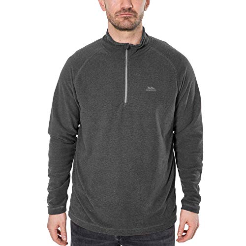 Trespass Herren Keynote Warmes Microfleece Mit Halbem Reißverschluss, 140 G/m², Anthrazit, XS EU von Trespass