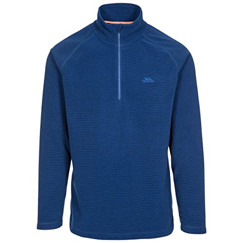 Trespass Herren Keynote Warmes Microfleece Mit Halbem Reißverschluss 140 G/m², Dunkles Marineblau, 3XL EU von Trespass