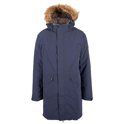 Trespass Herren Parka Jacke gepolstert abnehmbare Kapuze Verton, navy, L von Trespass