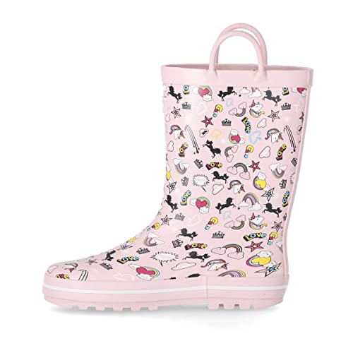 Trespass Mädchen Starryton Regenstiefel, Einhorn, Rosa, Unicorn Pink von Trespass