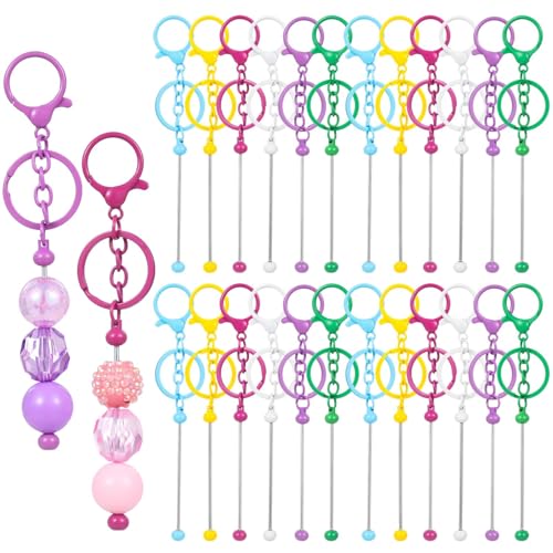 24 Stück Metall-Schlüsselanhänger mit Karabinerverschluss, blanko, verschiedene Farben, für DIY-Schlüsselanhänger, Geschenke und Schulbedarf 24 Stück Metall-Schlüsselanhänger mit Karabinerverschluss, blanko, verschiedene Farben, für DIY-Schlüsselanhänger, Geschenke und Schulbedarf von Tressify