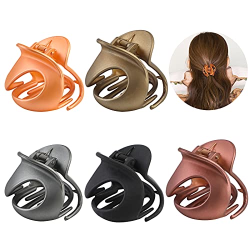 5 Stück Haarklammern für Frauen Einfache Vintage Unregelmäßige Klemmen Rutschfeste Acryl Haarschmuck Set von Tressify