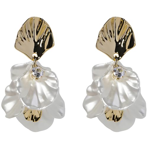 Acryl-Muschel-Ohrringe, baumelnde, leichte Ohrringe, Muschel für Damen, Strandschmuck von Tressify