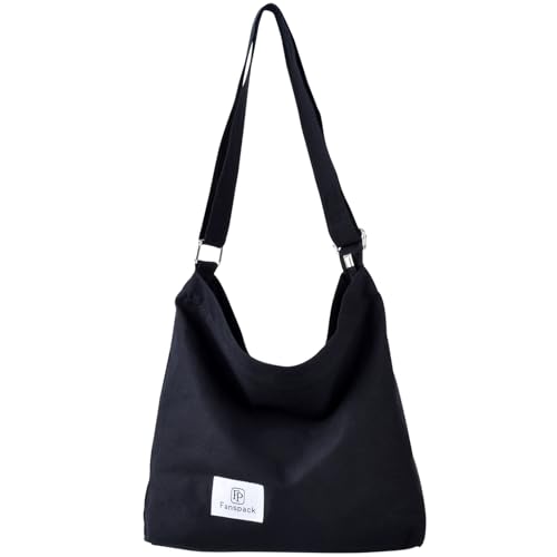 Damen-Canvas-Tragetasche, Retro-Umhängetasche und Schultertasche, Mehrzweck-Griff oben von Tressify