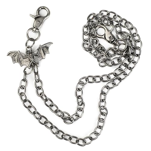 Herren Punk Stil Jeanskette Geldbörse mit Fledermaus Anhänger Hip-Hop Mode Kette Trendiges Accessoire für Tänzer von Tressify