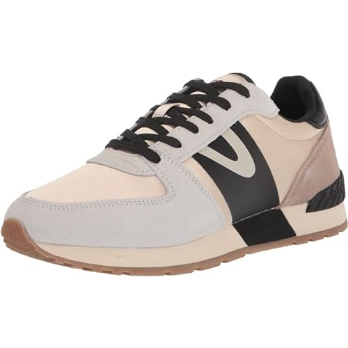 TRETORN Sneaker, Schnürung, lässig, modisch, Loyola Damen Schnürschuhe Casual Fashion Sneakers Schuhe mit klassischem Vintage-Stil, Weiß, Taupe, Schwarz, 38 EU von Tretorn