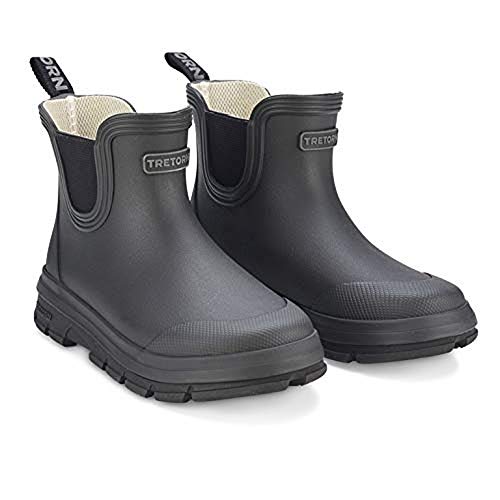 Tretorn AKTIV Chelsea Kurzschaft Gummistiefel wasserdichte Natürliches Gummi Kinder, Schwarz - Größe: 36 von Tretorn