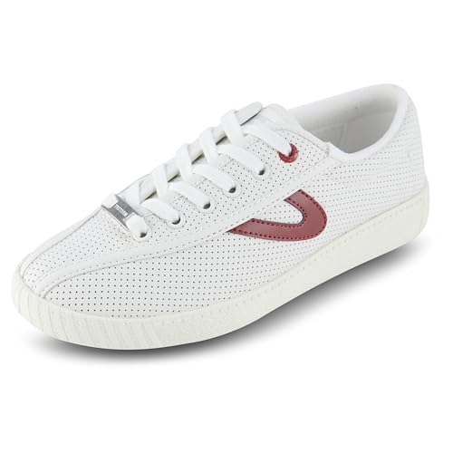 Tretorn Nyliteplus Canvas Sneaker Damen Schnürschuhe Casual Tennisschuhe Klassischer Vintage Stil, weiß/rot, 39 EU Tretorn Nyliteplus Canvas Sneaker Damen Schnürschuhe Casual Tennisschuhe Klassischer Vintage Stil, weiß/rot, 39 EU von Tretorn