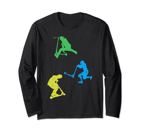 Scooter Stunts - Scooter Tricks Stunt Scooter Kinder Jungen Langarmshirt von Tretroller Stunt-Scooter Kinder Geschenke