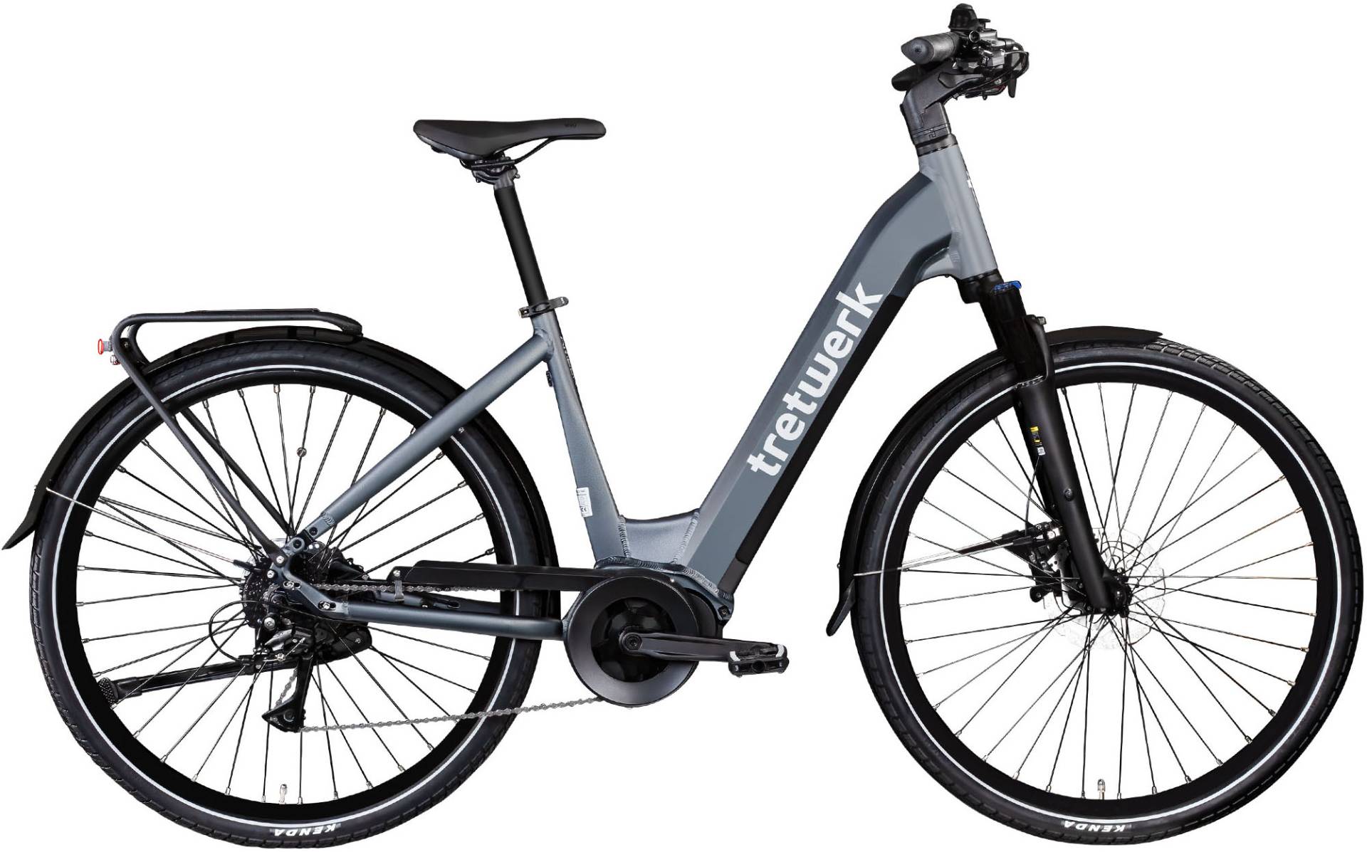 Tretwerk "Amber" 8 Gang Shimano Acera M3020 SGS Schaltwerk Kettenschaltung Mittelmotor 250 W E Bike Damen 28" Elektrofahrrad 155 - 185cm Hollandrad von Tretwerk