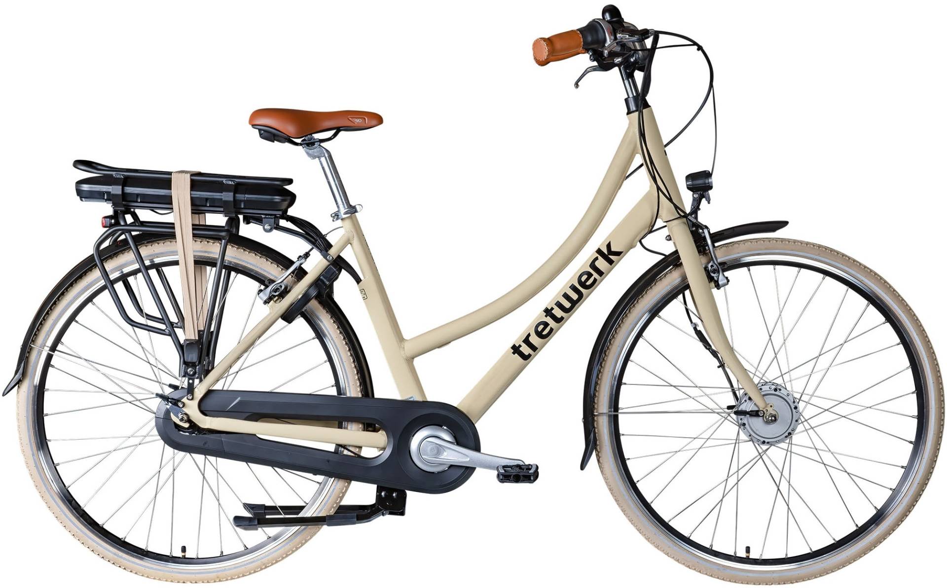 Tretwerk "Aurora" 7 Gang Nabenschaltung Frontmotor 250 W Pedelec, Elektrofahrrad für Damen und Herren von Tretwerk