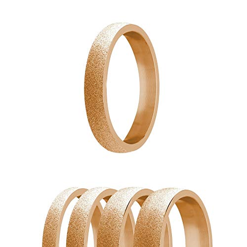 Ring - Edelstahl - 4 Breiten - Diamant - Rosegold [30.] - Breite: 4mm - Ringgröße: 54 von Treuheld