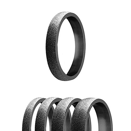 Ring - Edelstahl - 4 Breiten - Diamant - Schwarz [14.] - Breite: 3mm - Ringgröße: 50 von Treuheld