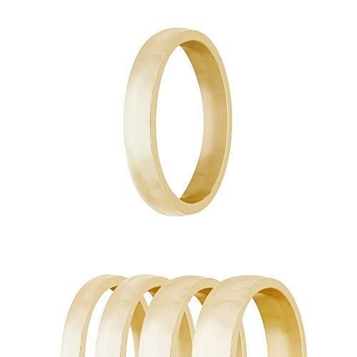 Ring - Edelstahl - 4 Breiten - Matt - Gold [20.] - Breite: 3mm - Ringgröße: 56 von Treuheld