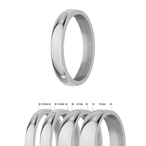 Treuheld® | Ring aus Edelstahl | Silber | Ringgröße 48 | Breite 2mm | Damen & Herren | glänzend | Freundschaftsring Verlobungsring Ehering von Treuheld