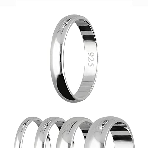 Treuheld® Silberner Ring aus 925 Sterling Silber - Breite: 3mm - Ringgröße: 62 von Treuheld