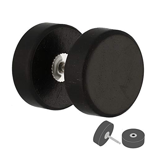 Treuheld Piercing Fake Plug - Holz - Schwarz [01.] - 1.0 x 6 mm von Treuheld