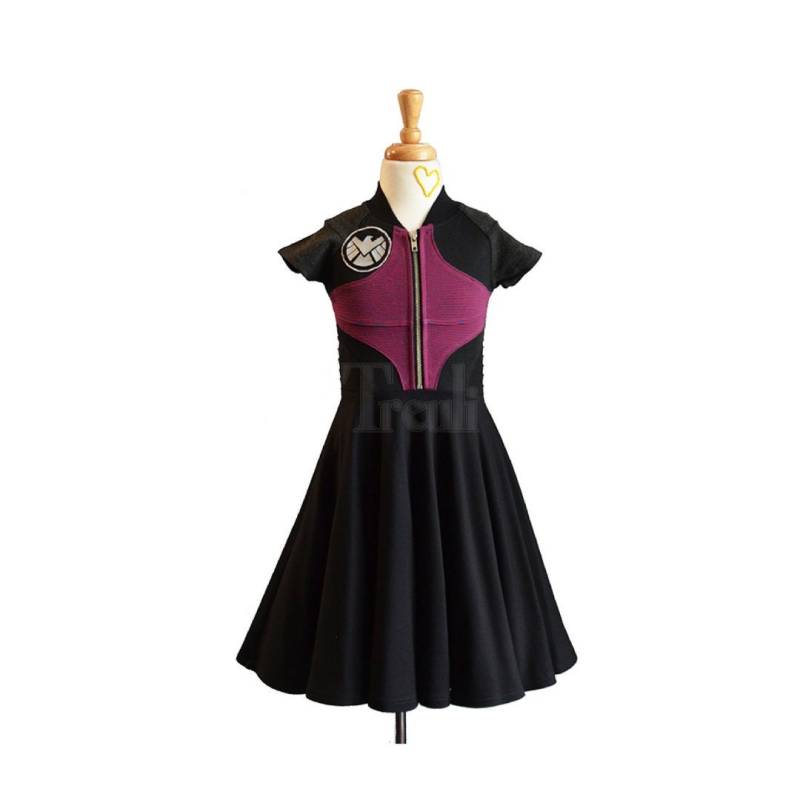 Agent Zip Front Skater Dress-Girls von Treuli