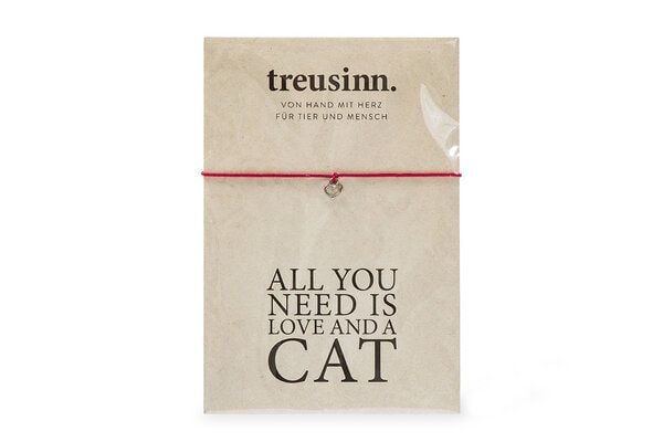 Treusinn Armband BUDDY All you need...CAT / Herz-Anhänger von Treusinn