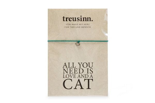 Treusinn Armband BUDDY All you need...CAT / Herz-Anhänger von Treusinn