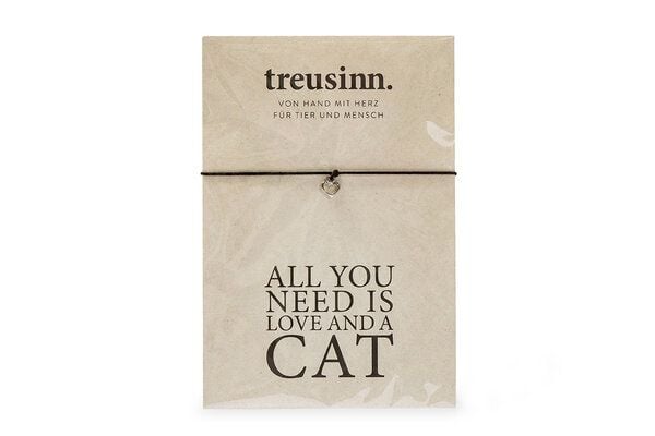 Treusinn Armband BUDDY All you need...CAT / Herz-Anhänger von Treusinn