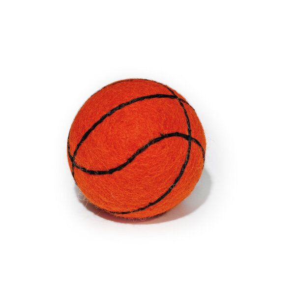 Treusinn Hundespielball FILZY Basketball / 100% natürliche Filzwolle / Ø ca. 6,5 cm von Treusinn