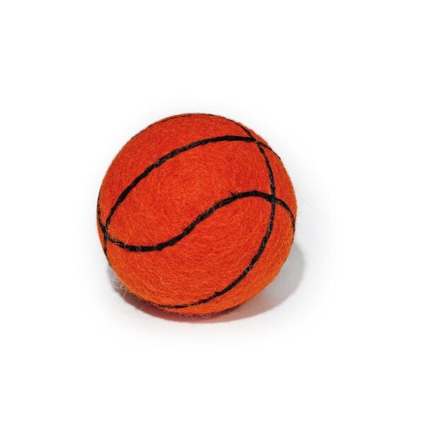 Treusinn Hundespielball FILZY Basketball / 100% natürliche Filzwolle / Ø ca. 6,5 cm von Treusinn
