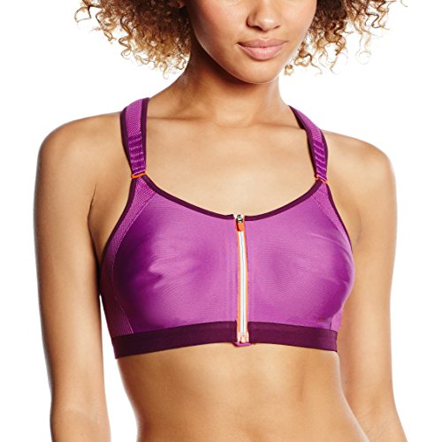 TriAction Damen Bügelloser Sport-BH Control Boost F, Gr. 70D, Violett (GRAPE 1J) von Triumph