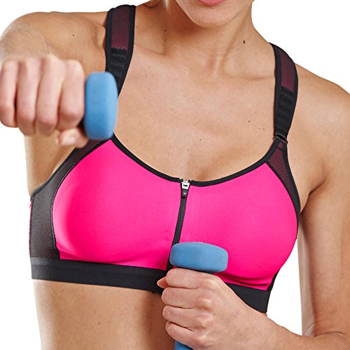 TriAction Damen Bügelloser Sport-BH Control Boost F, Gr. 75B, Rosa (SAKURA PINK E4) von Triumph