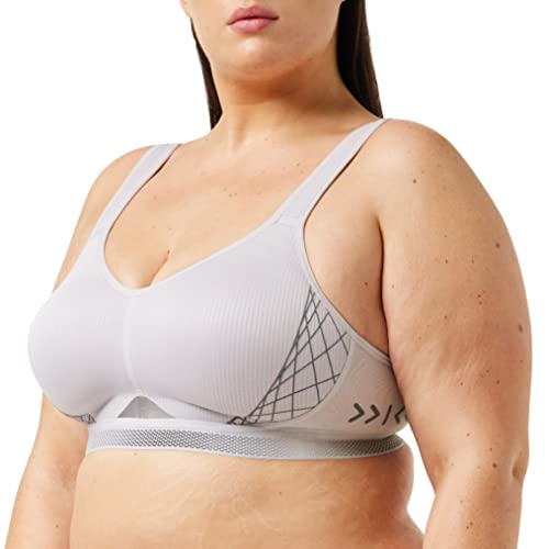 TriAction Damen Cardio Cloud P EX Sport BH mit Racerback, Platinum, 100B von TriAction