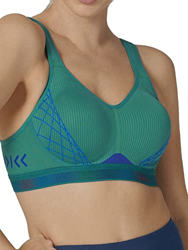 Triaction Damen Cardio Cloud P EX Sport BH mit Racerback, Emerald, 75D von TriAction