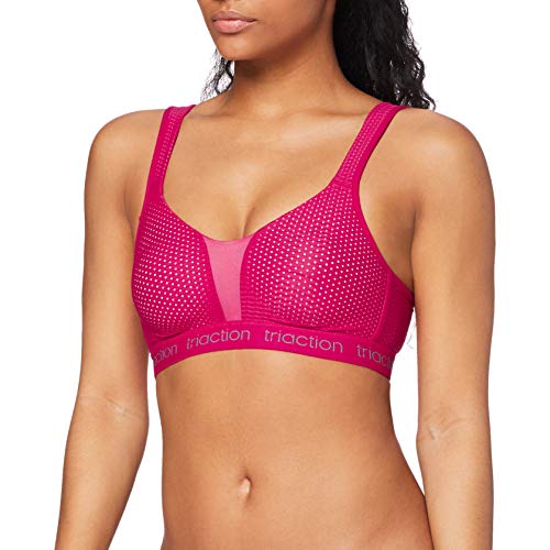 TriAction Damen Energy Lite Ex Sport BH Ohne Bügel, Cerise, 85D EU von TriAction