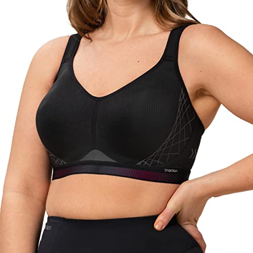 TriAction Damen Sport-BH TriAction Cardio Cloud P Ex, Schwarz, 100B von TriAction