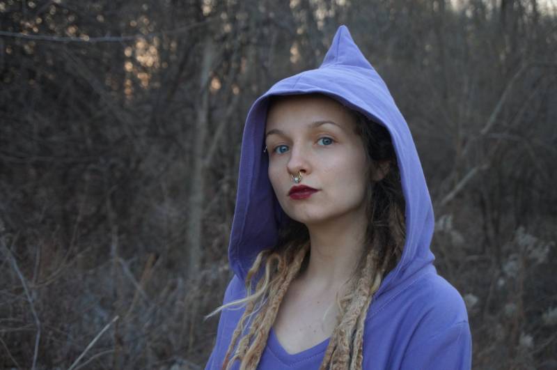 Lila Abenteurer Bio-Fleece Pixie Hoodie Lila Abenteurer Bio-Fleece Pixie Hoodie von TriSacral