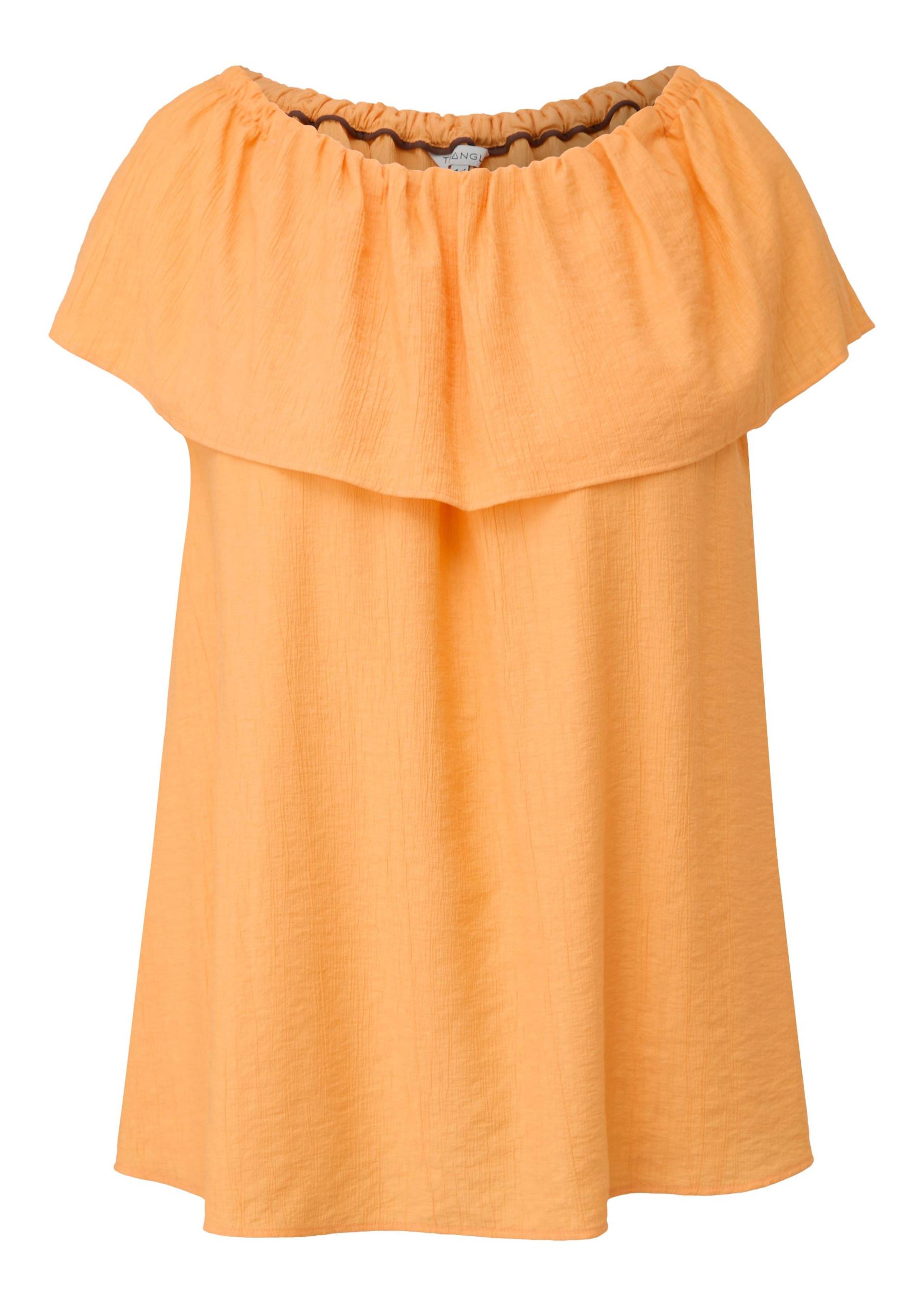 Große Größen: Ärmellose Bluse mit Carmenausschnitt, orange, Gr.44-54 von Triangle