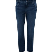 Große Größen: Jeans im schmalen Tapered Fit, in 5-Pocket-Form, dark blue Denim, Gr.44-54 von Triangle