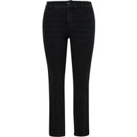 Große Größen: Schmale Jeans mit kontrastfarbener Seitennaht, black Denim, Gr.44-54 von Triangle