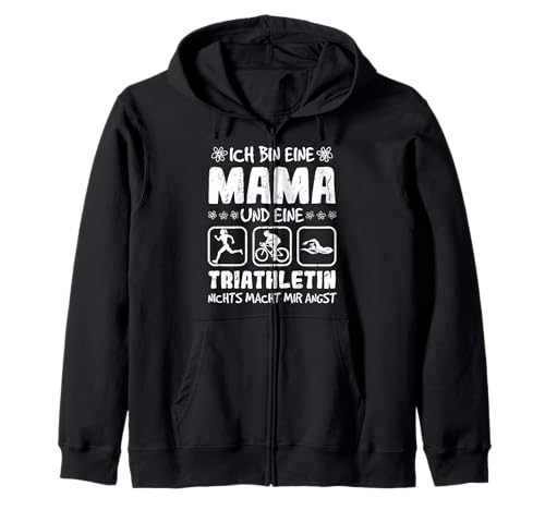 Mutter BIN EINE MAMA UND TRIATHLETIN Lustiges Triathlon Kapuzenjacke Mutter BIN EINE MAMA UND TRIATHLETIN Lustiges Triathlon Kapuzenjacke von Triathlon Geschenke Frauen Shirt Triathleten