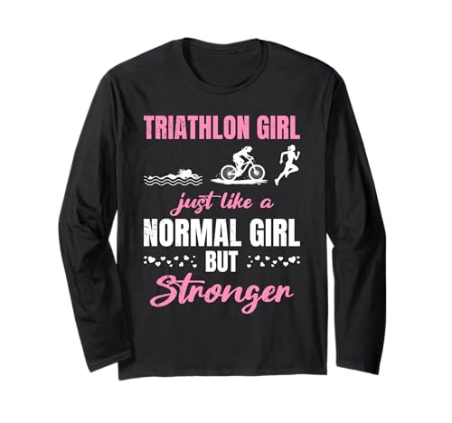 Triathletin TRIATHLON GIRL LIKE A NORMAL GIRL Lustiges Langarmshirt Triathletin TRIATHLON GIRL LIKE A NORMAL GIRL Lustiges Langarmshirt von Triathlon Geschenke Frauen Shirt Triathleten