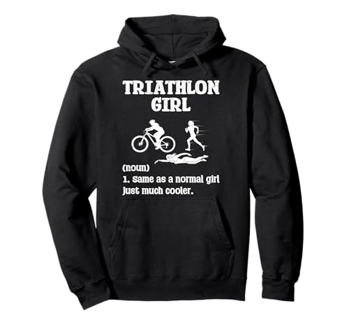 Triathletin TRIATHLON GIRL Lustiges Triathletik Pullover Hoodie von Triathlon Geschenke Frauen Shirt Triathleten