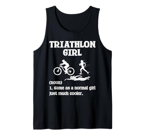 Triathletin TRIATHLON GIRL Lustiges Triathletik Tank Top von Triathlon Geschenke Frauen Shirt Triathleten