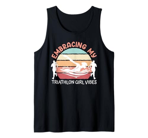 Triathletinnen EMBRACE MY TRIATHLON GIRL VIBES Lustiges Tank Top von Triathlon Geschenke Frauen Shirt Triathleten