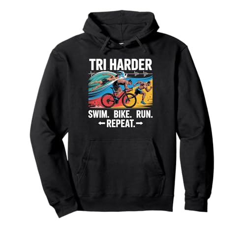 Triathlon Bikes Triathlon Damen Schwimmen Bike Run Triathlon Pullover Hoodie von Triathlon Must Haves Athlete Mens Triathlon Gear