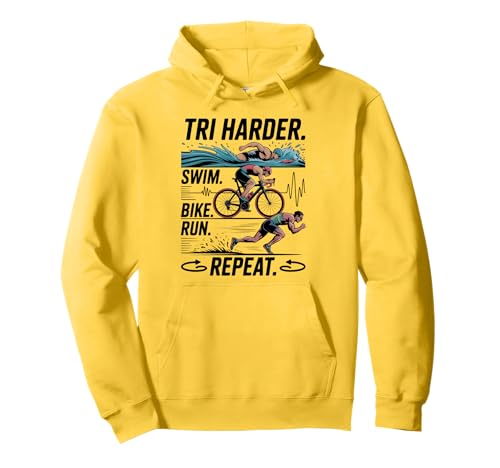 Triathlon Bikes Triathlon Damen Schwimmen Bike Run Triathlon Pullover Hoodie von Triathlon Must Haves Athlete Mens Triathlon Gear