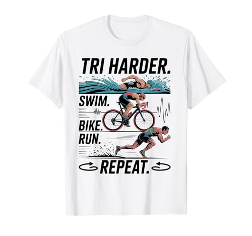 Triathlon Bikes Triathlon Damen Schwimmen Bike Run Triathlon T-Shirt Triathlon Bikes Triathlon Damen Schwimmen Bike Run Triathlon T-Shirt von Triathlon Must Haves Athlete Mens Triathlon Gear