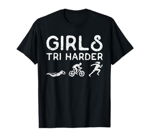 Triathlon, Sportler, Damen, Mädchen, Kinder, Triathlon T-Shirt von Triathlon Running Swimming Cycling Tees