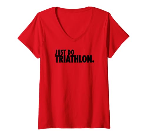 Damen Smart Trendy Just Do Triathlon T-Shirt Herren T-Shirt mit V-Ausschnitt Damen Smart Trendy Just Do Triathlon T-Shirt Herren T-Shirt mit V-Ausschnitt von Triathlon shirts by BerryRaw