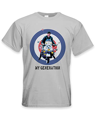 My Generation Mod Scooter Herren-T-Shirt, 100 % Baumwolle, hellgrau, L von Tribal T-Shirts