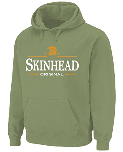 Skinhead Original Logo Northern Soul Herren Pouch Pocket Hoodie Sweatshirt, Khaki, X-Large von Tribal T-Shirts